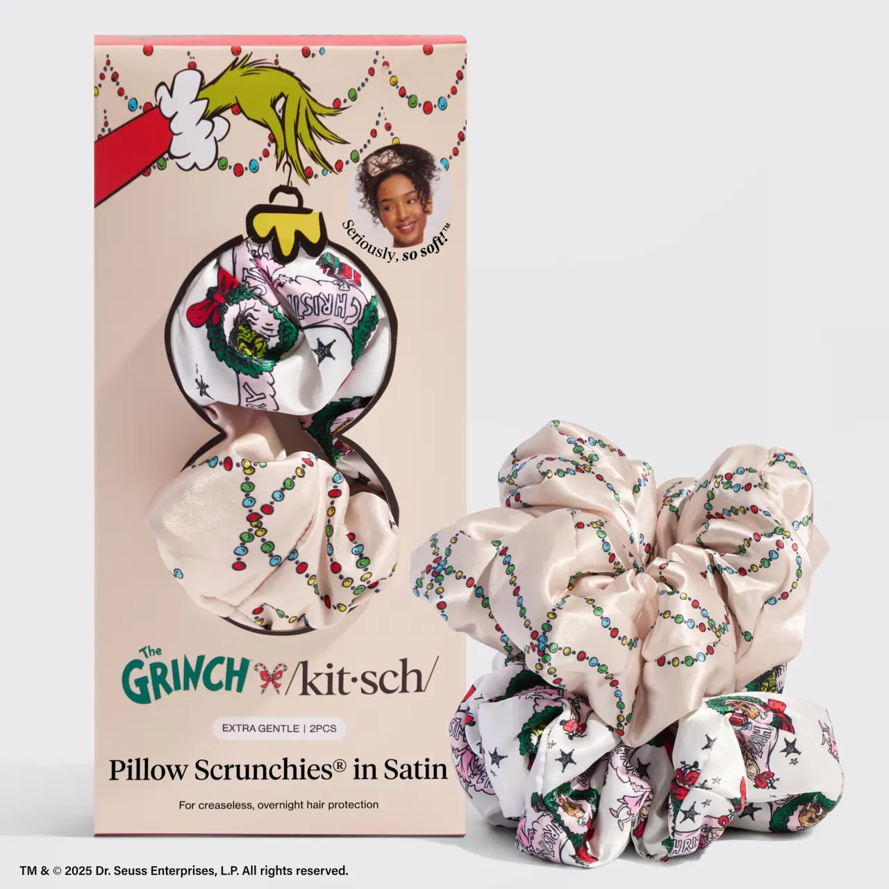 Kitsch x The Grinch - Satin Cindy Lou Who Pillowscrunchies®