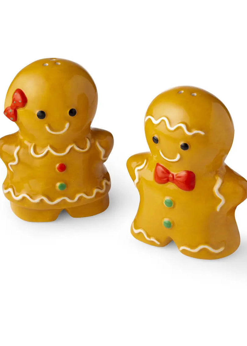 Gingerbread Couple Salt + Pepper Shakers