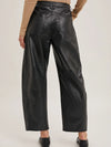 Faux Leather Barrel Pants