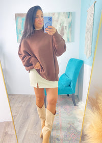 Chocolate Brown Oversized Sweater