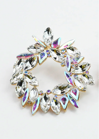 Clear Crystal Burst Statement Earrings