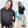 'Tavi' Black French Terry Boyfriend Fit Hoodie - Cali Moon Boutique