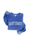 'East Coast' Vintage Heather Royal Ultra Cozy Sweatshirt-**CUSTOMER FAVORITE BRAND** Time and time again, these ultra cozy sweatshirts are a customer fav for good reason! Rep your love for the East Coast with this Vintage Distressed design!-Cali Moon Boutique, Plainville Connecticut