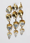 Gold Crystal Cascade Earrings