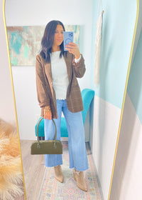 'Sunday Morning' Ivory Ruffle Trim Waffle Knit