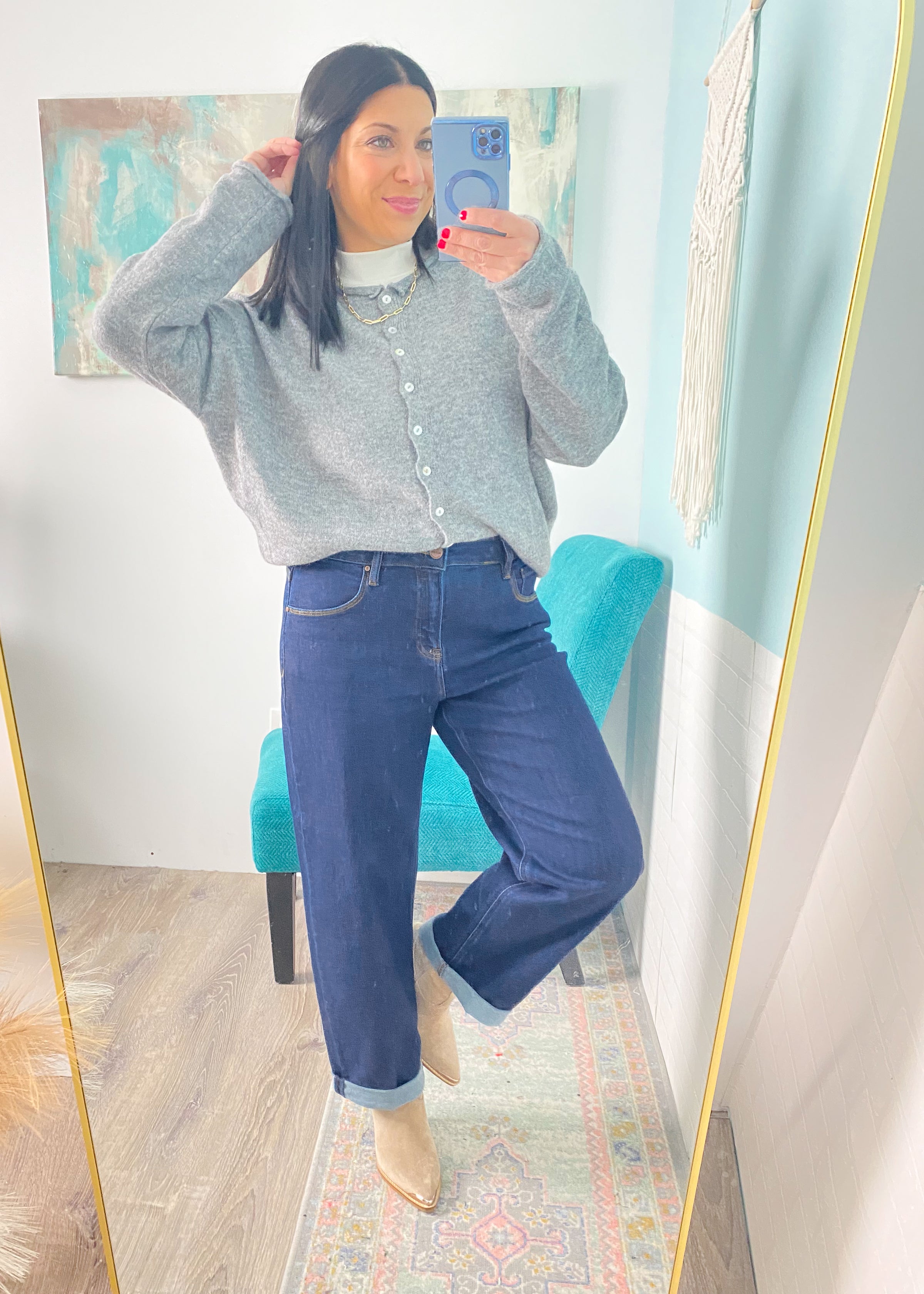 'Clean Slate' Off White Ribbed Mock Neck Top