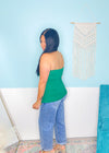 'Cabana Club' Emerald Green Strapless Stretch Knit Vest-Showstopper alert! This strapless vest comes in a gorgeous emerald green color with gold textured buttons. The knit fabric is stretchy for comfort paired with cute! Style with strappy heels + jeans, skirts with high boots or with white linen pants for all different vibes! -Cali Moon Boutique, Plainville Connecticut