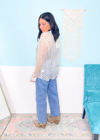 'Sheer Attitude' Polka Dot Blouse