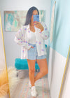 'Sweet Land' Stars & Stripes Bow + Cherry Print Button Down Shirt-A sweet as can be soft + lightweight button down shirt with all your current favs: bows, cherries, Americana. A gem you will fall in love with instantly-Cali Moon Boutique, Plainville Connecticut