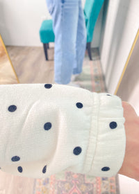 'Been Spotted' Semi Crop Polka Dot Hoodie