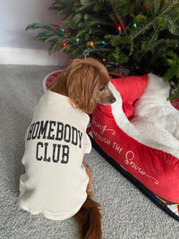 Dog 'Homebody Club' Heather Dust Vintage Distressed Ultra Cozy Sweatshirt-'Homebody Club' Vintage Distressed Ultra Cozy Sweatshirt-Cali Moon Boutique, Plainville Connecticut