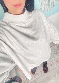 'Meet Me Halfway' Vintage Washed Mock Neck Sweatshirt