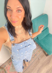'Spot On' Polka Dot Barrel Jean Overalls