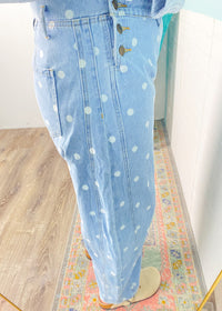 'Spot On' Polka Dot Barrel Jean Overalls