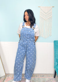 'Spot On' Polka Dot Barrel Jean Overalls