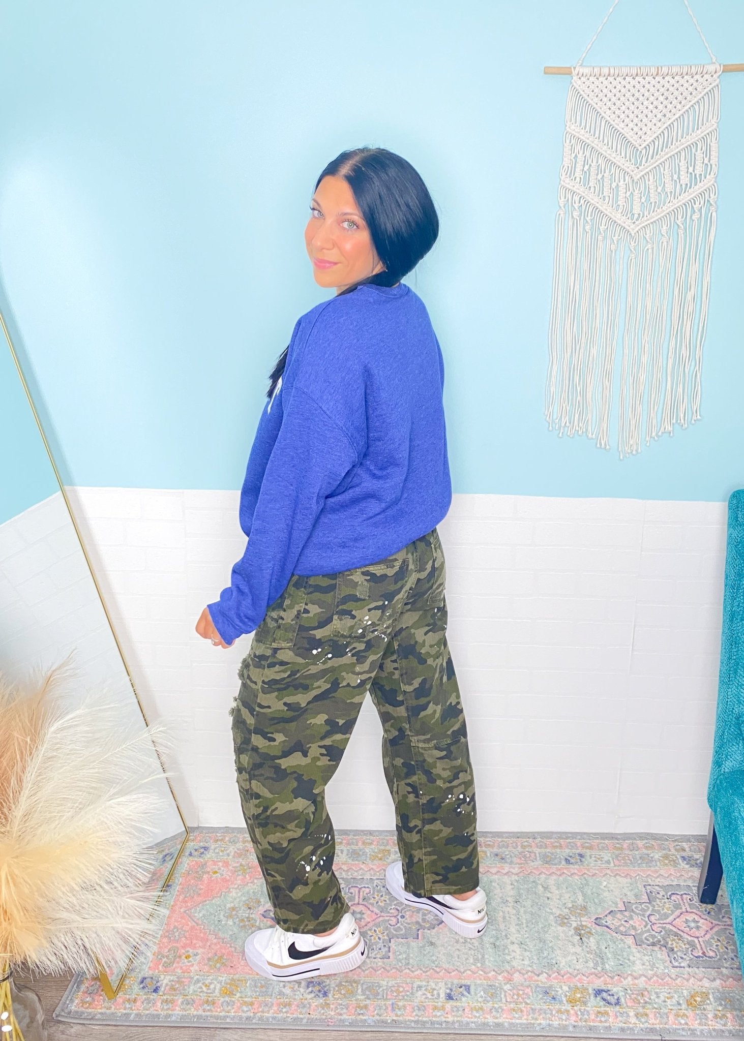 'East Coast' Vintage Heather Royal Ultra Cozy Sweatshirt-**CUSTOMER FAVORITE BRAND** Time and time again, these ultra cozy sweatshirts are a customer fav for good reason! Rep your love for the East Coast with this Vintage Distressed design!-Cali Moon Boutique, Plainville Connecticut