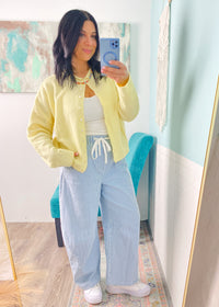 'Calm Current' Stripe Stretchy Barrel Pants