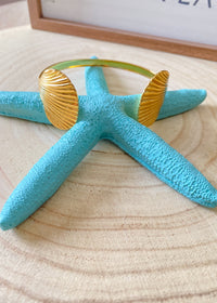 Double Shell Water Resistant Cuff Bracelet-Double Shell Water Resistant Cuff Bracelet-Cali Moon Boutique, Plainville Connecticut