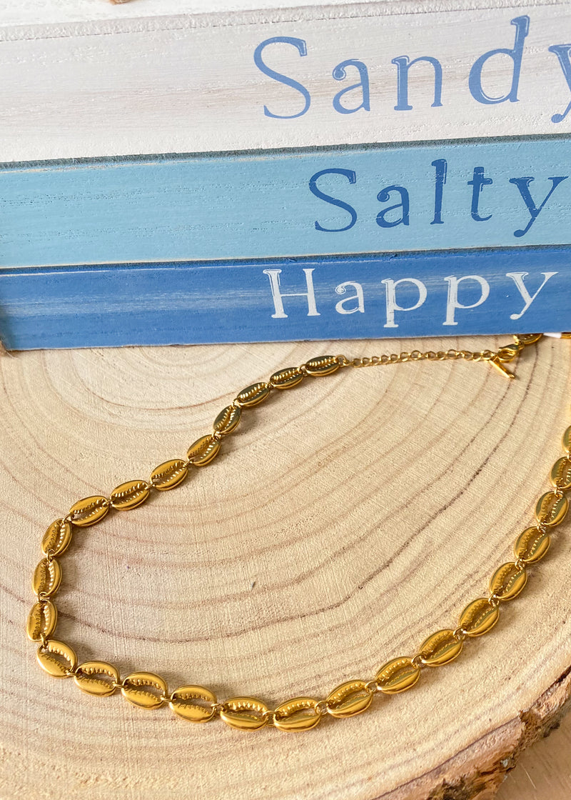 Puka Shell Water Resistant Necklace-Puka Shell Water Resistant Necklace-Cali Moon Boutique, Plainville Connecticut