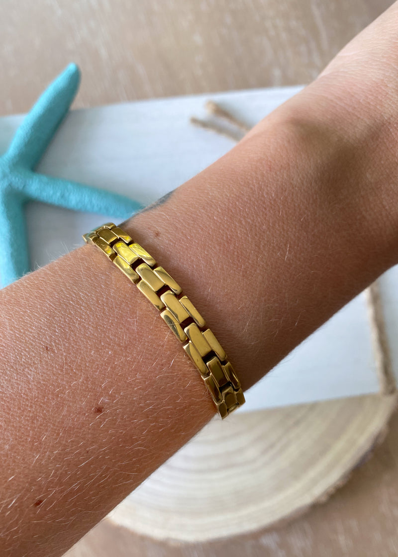Chainlink Water Resistant Bracelet-Chainlink Water Resistant Bracelet-Cali Moon Boutique, Plainville Connecticut