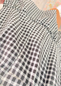 Black and White Gingham Ruffle Skirt