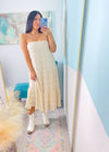 'Whispering Waves' Cream Lace Smocked Waist Tiered Maxi Skirt - Cali Moon Boutique