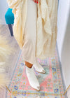 'Whispering Waves' Cream Lace Smocked Waist Tiered Maxi Skirt - Cali Moon Boutique