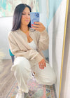 'Alaina' Ash Mocha Acid Washed Fleece Lined Bomber Jacket - Cali Moon Boutique