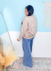 Ash Mocha Acid Washed Fleece Lined Bomber Jacket