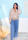 Ash Mocha Acid Washed Fleece Lined Bomber Jacket