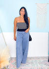 'Bianca' Vervet Super High Rise Palazzo Comfort Stretch Jeans - Cali Moon Boutique