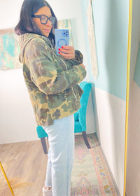 'Off Duty' Risen Camo Twill Jacket with Hood