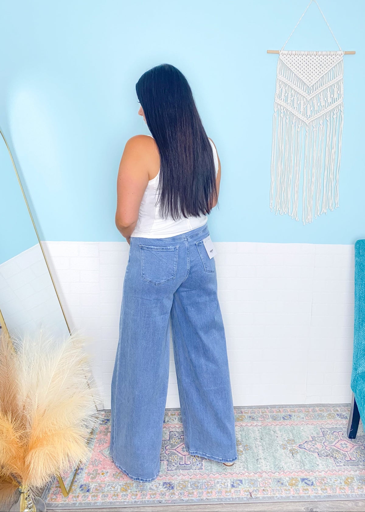 Vervet Super High Rise Palazzo Comfort Stretch Jeans
