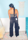 'Rebel Noir' Vervet High Rise Washed Black Studded Wide Leg Jeans - Cali Moon Boutique