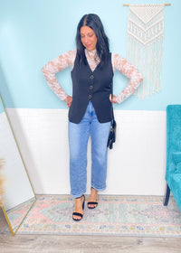 'Delicate Love' White Sheer Lace Top