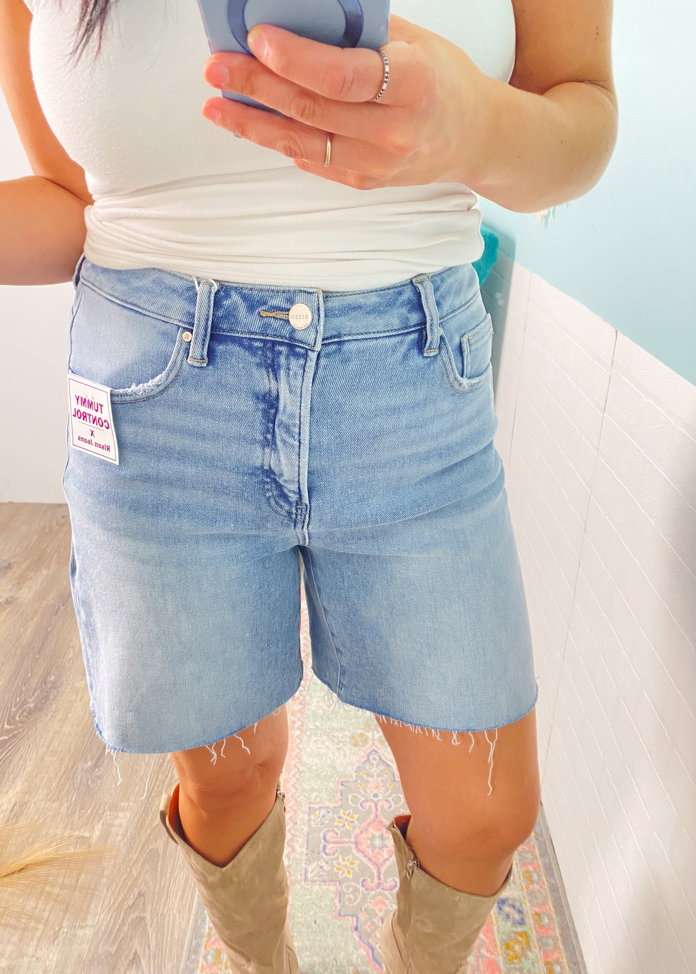 'Forever Summer' Risen Tummy Control Mid Length Shorts