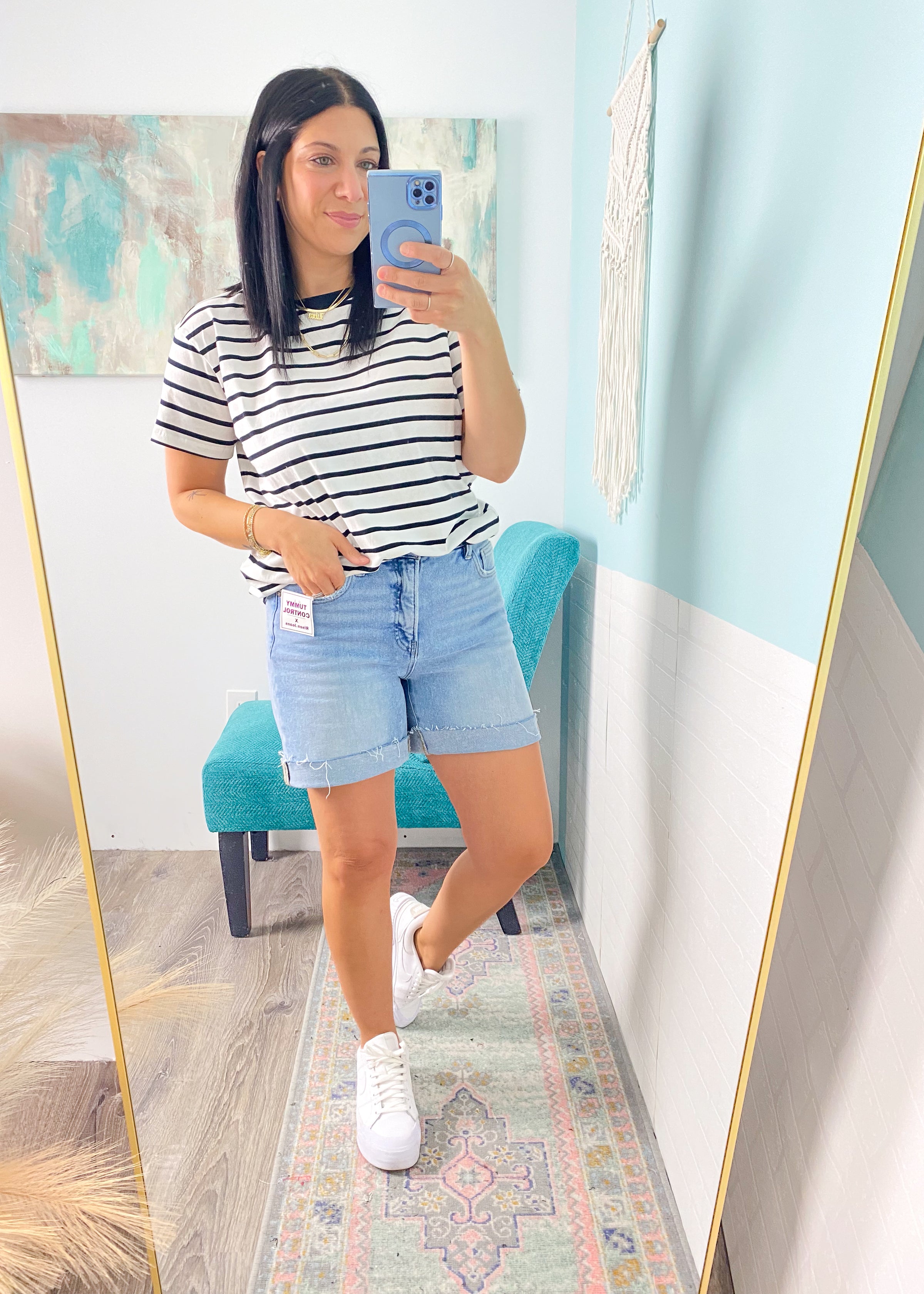 'Forever Summer' Risen Tummy Control Mid Length Shorts