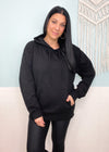 'Tavi' Black French Terry Boyfriend Fit Hoodie - Cali Moon Boutique