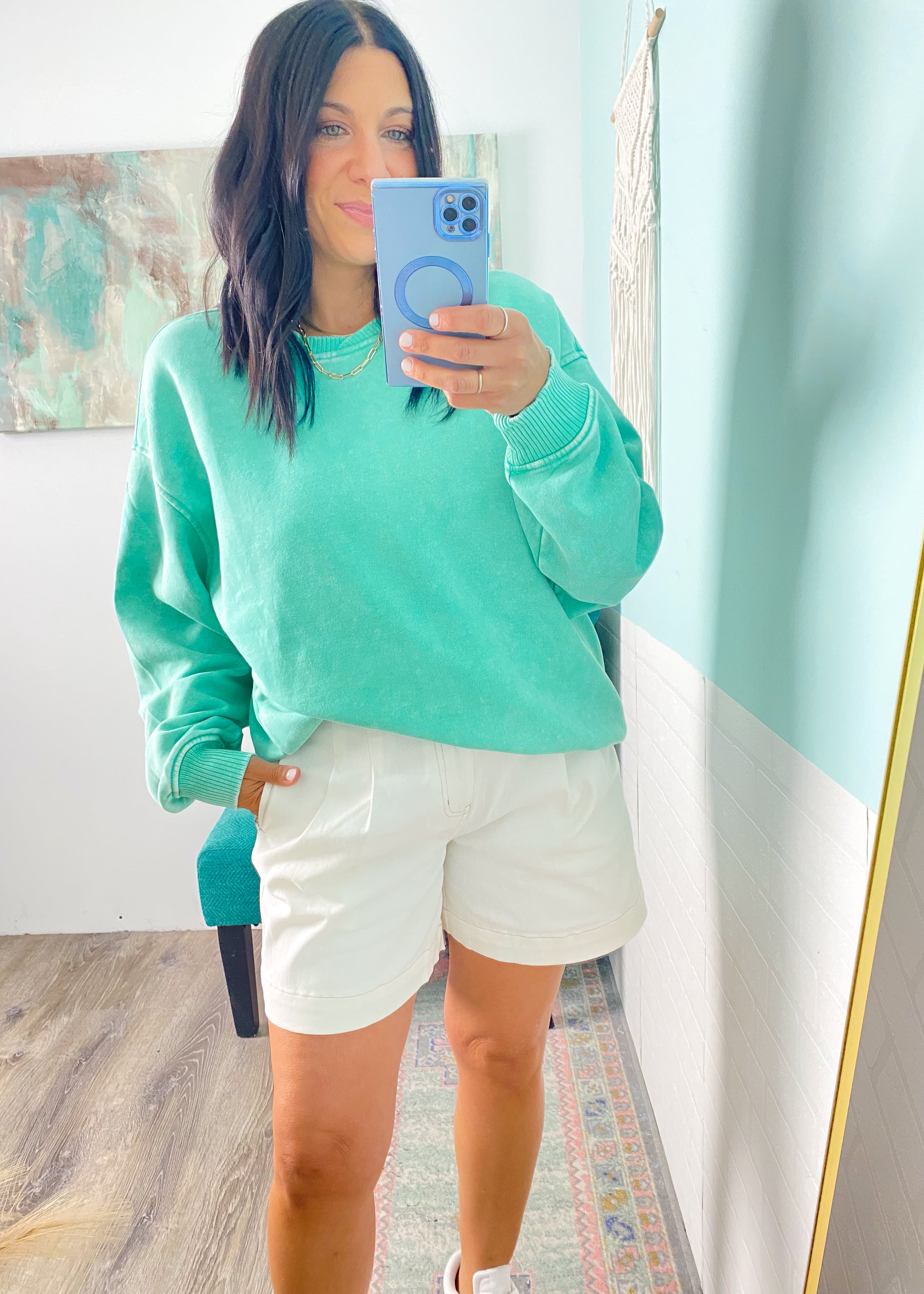 'Day Plans' Off White Pleated Shorts