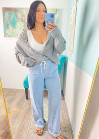'Easy Does It' Soft Cotton Drawstring Jeans