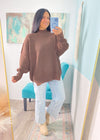 'Abigail' Chocolate Brown Oversized Sweater
