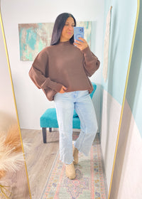 'Abigail' Chocolate Brown Oversized Sweater