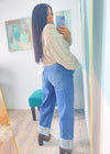 'Karina' Lovervet Tapered Cropped Jeans