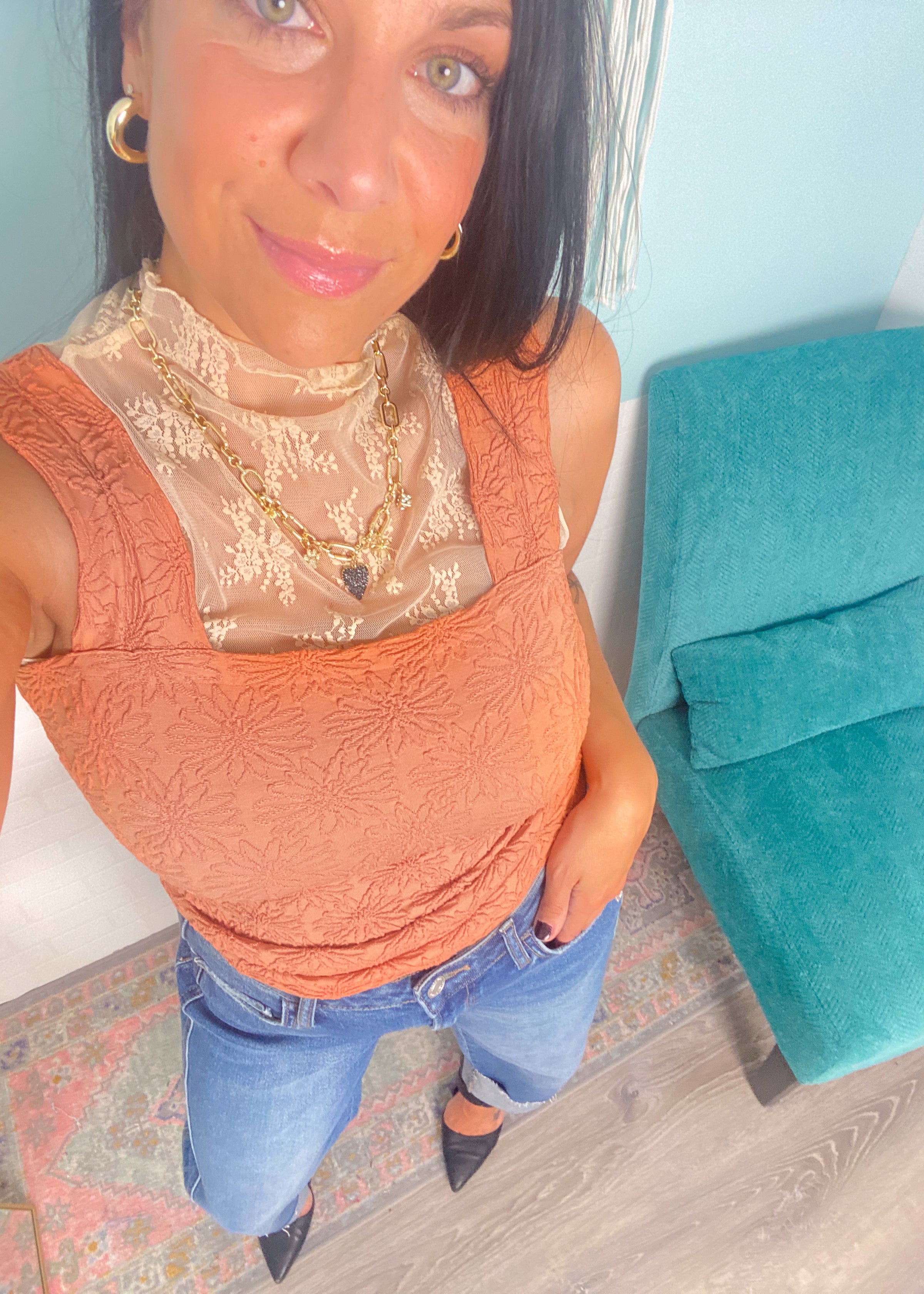 'Storybook Romance' Sheer Lace Top
