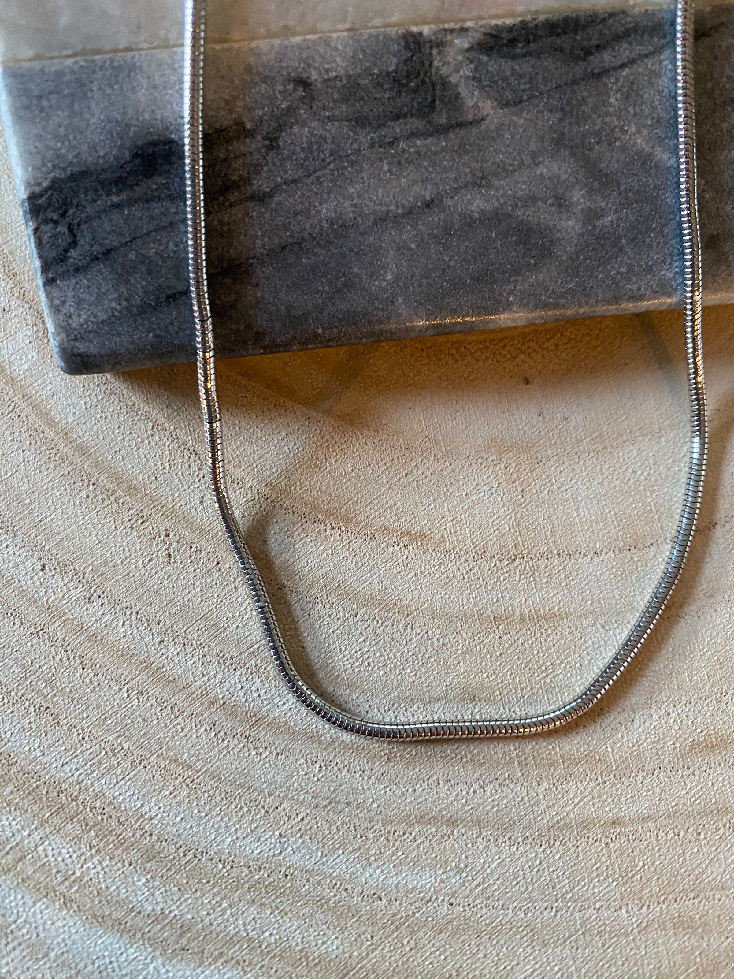 Silver Snake Chain Necklace