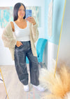 'The Cove' Taupe Oversized Soft Crochet Open Knit Cardigan