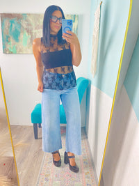 'Storybook Romance' Sleeveless Black Sheer Lace Top