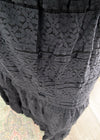 'Whispering Waves' Black Lace Maxi Skirt