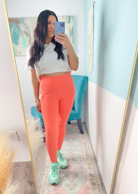 Watermelon Tummy Control Leggings-Cali Moon Boutique, Plainville Connecticut