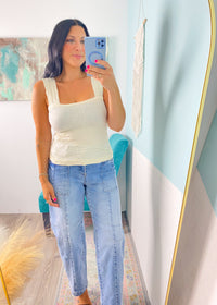 'Carmela' Risen Slouchy Patch Pocket Ankle Boyfriend Jeans